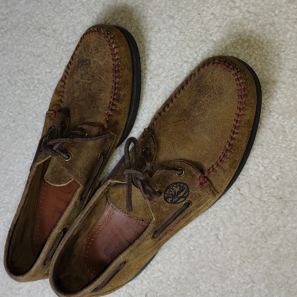 Allen Edmonds men's brown suede Sandlot NY Mets loafers. Size 8